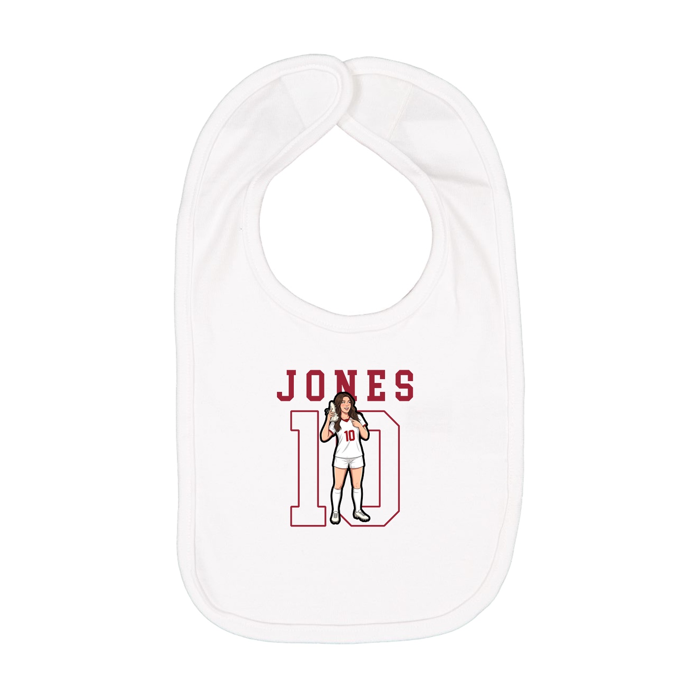 Infant Bib — Shirsey in White