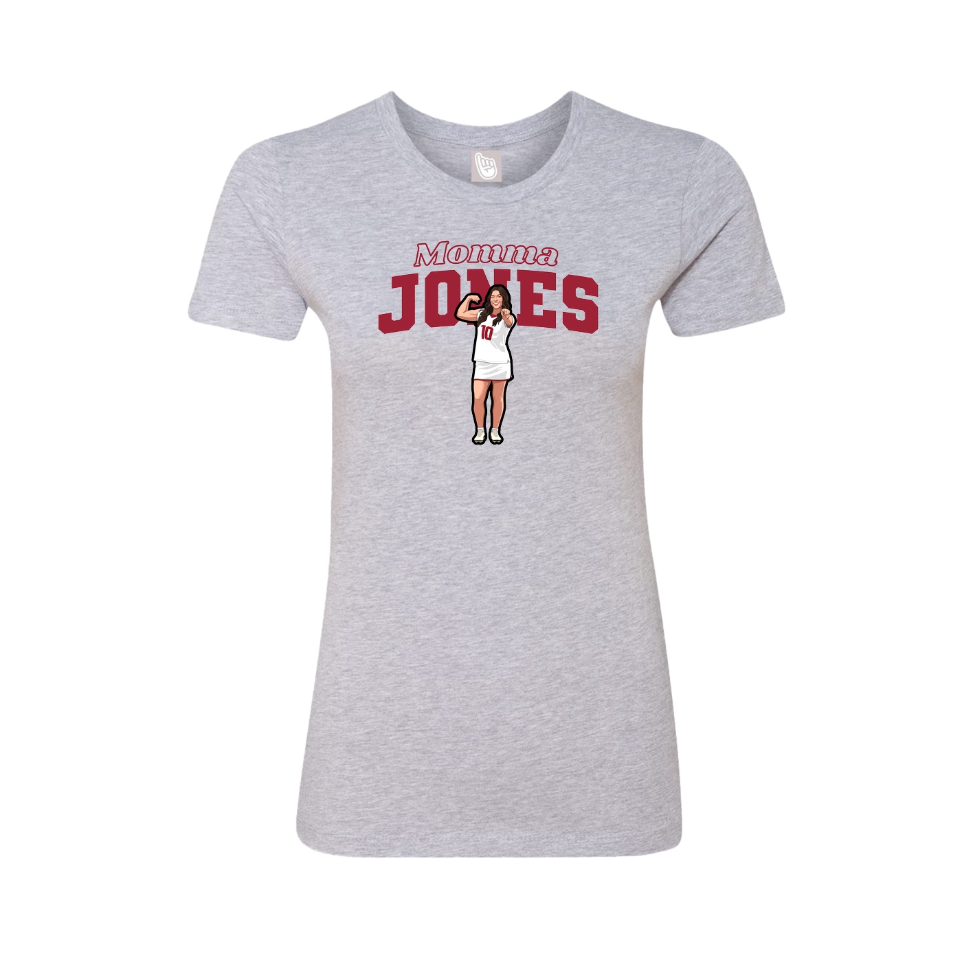 Womens Tee — Mothers Day Block in Grey