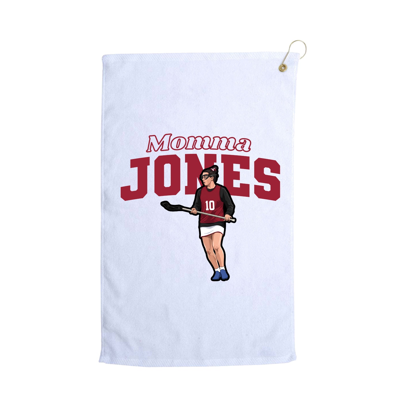 Golf Towel — Mothers Day Block in White