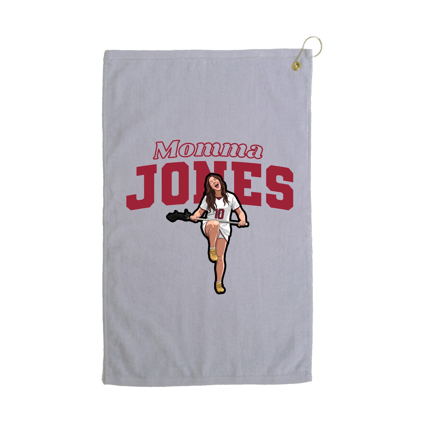 Golf Towel — Mothers Day Block in Grey
