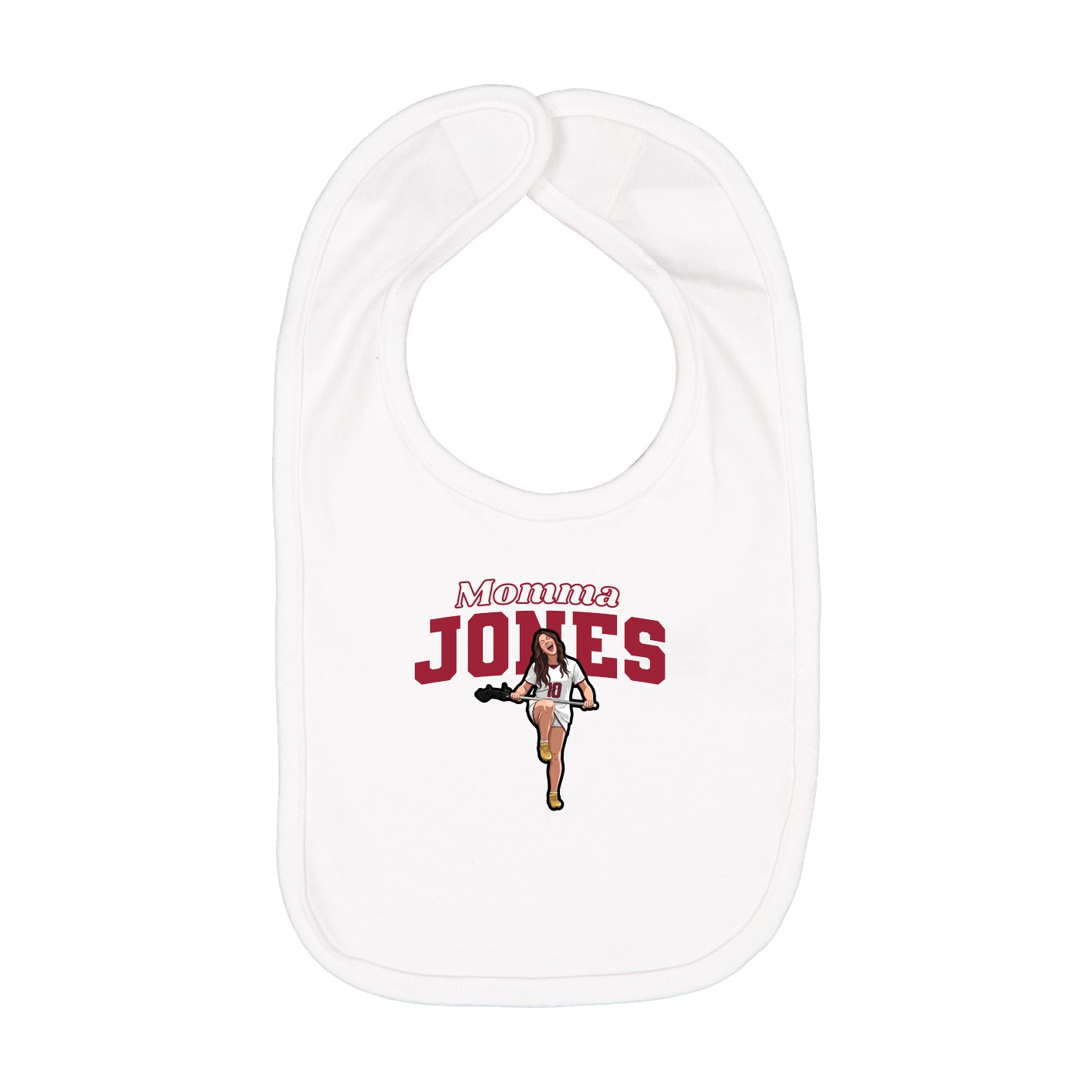 Infant Bib — Mothers Day Block in White