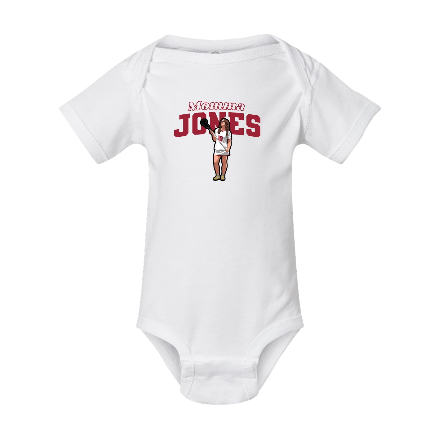 Baby Onesie — Mothers Day Block in White