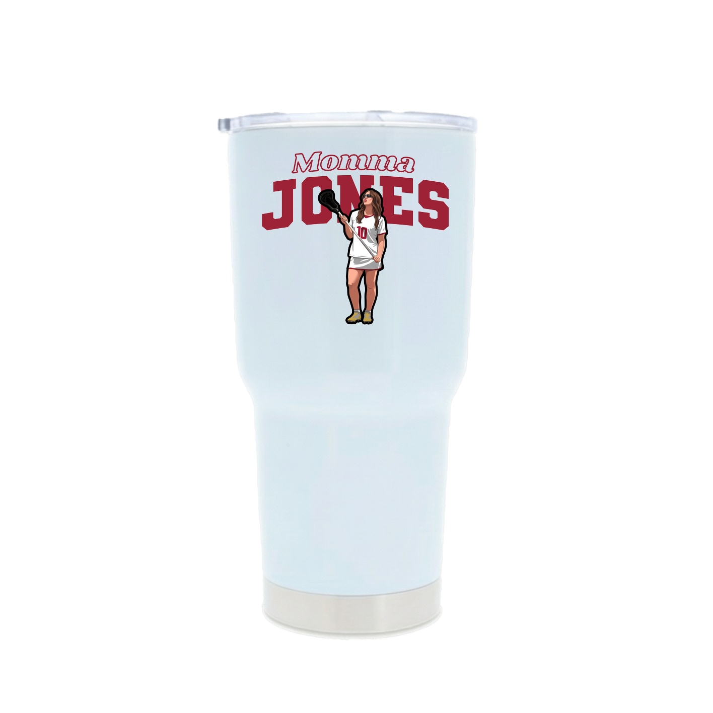 30oz Stainless Steel Tumbler — Mothers Day Block in White