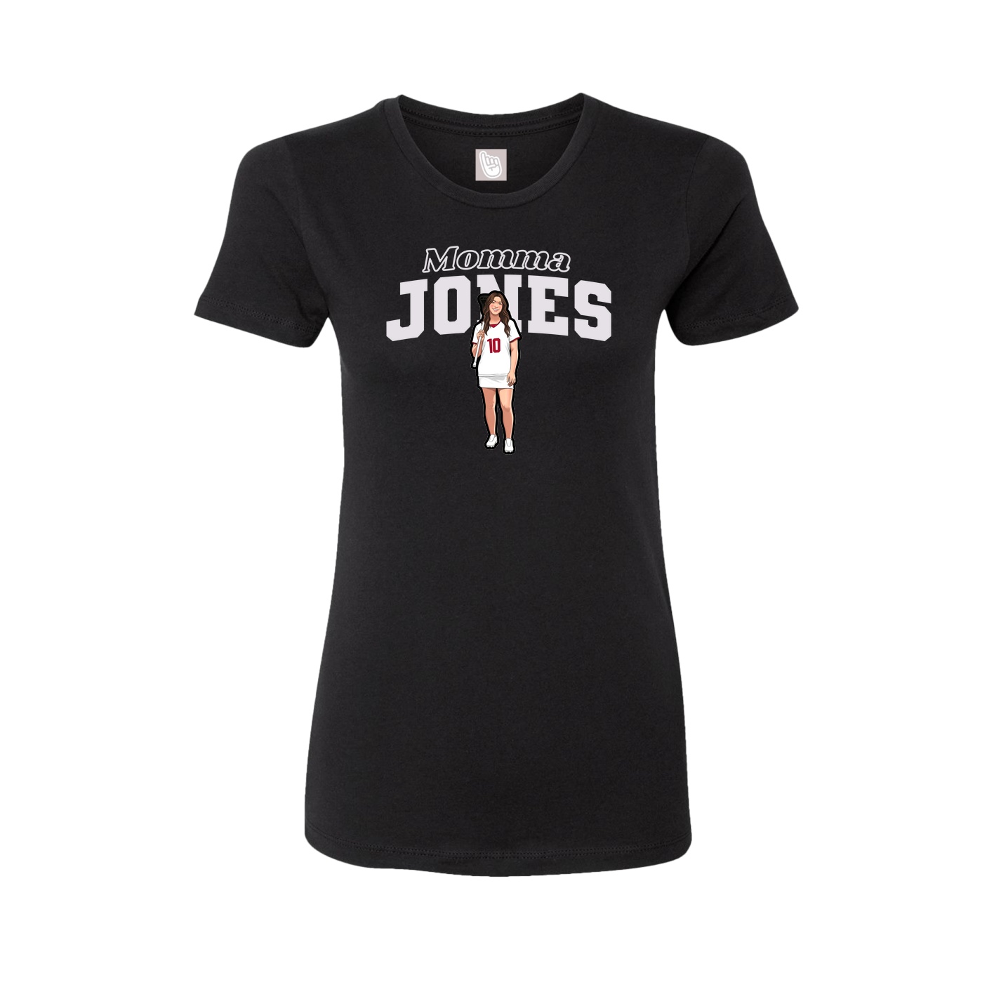 Womens Tee — Mothers Day Block in Black