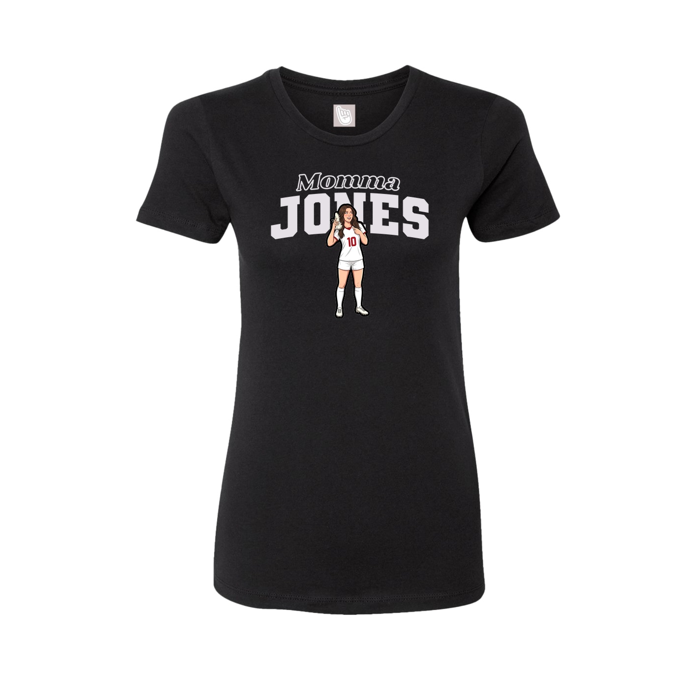 Womens Tee — Mothers Day Block in Black