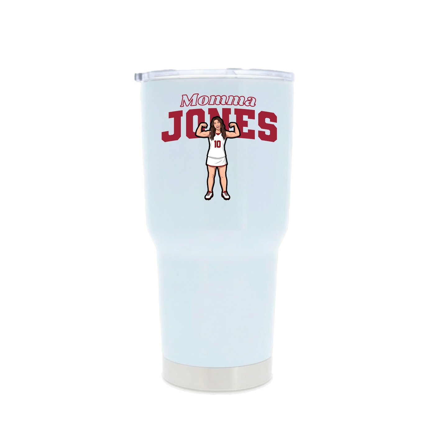 30oz Stainless Steel Tumbler — Mothers Day Block in White