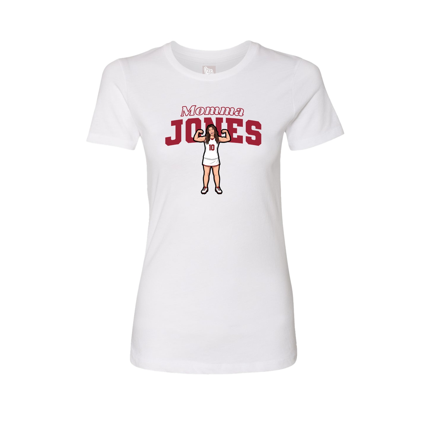 Womens Tee — Mothers Day Block in White