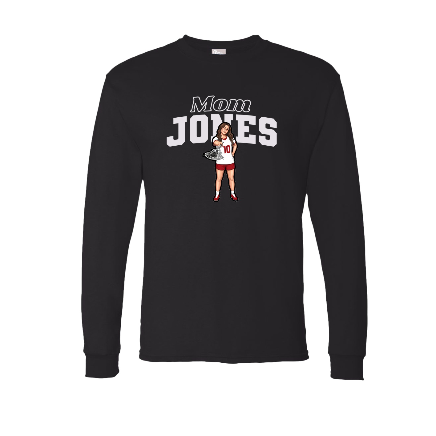 Long Sleeve Tee — Mothers Day Block in Black