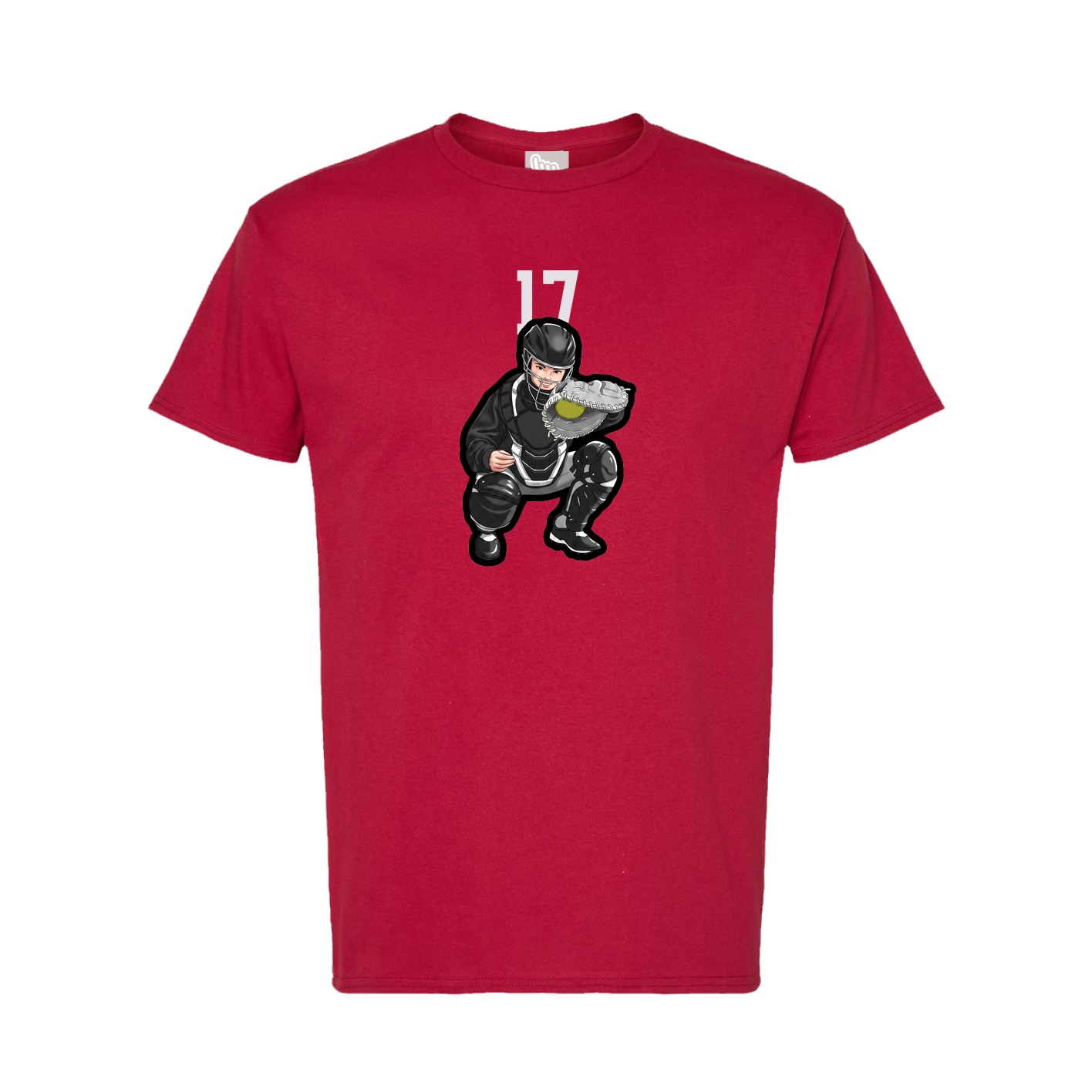 Tee — Number Top in Crimson