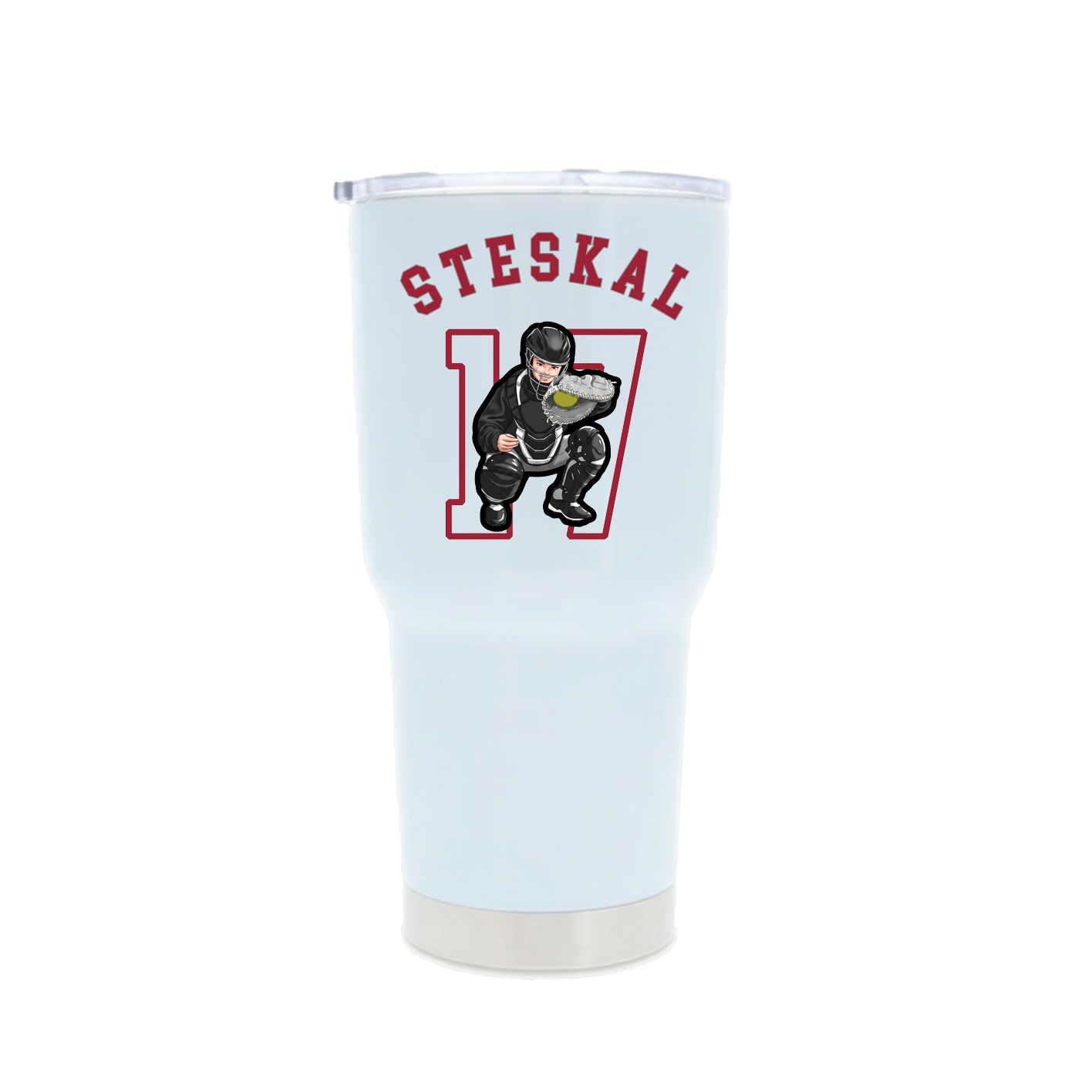 30oz Stainless Steel Tumbler — Shirsey Arch in White