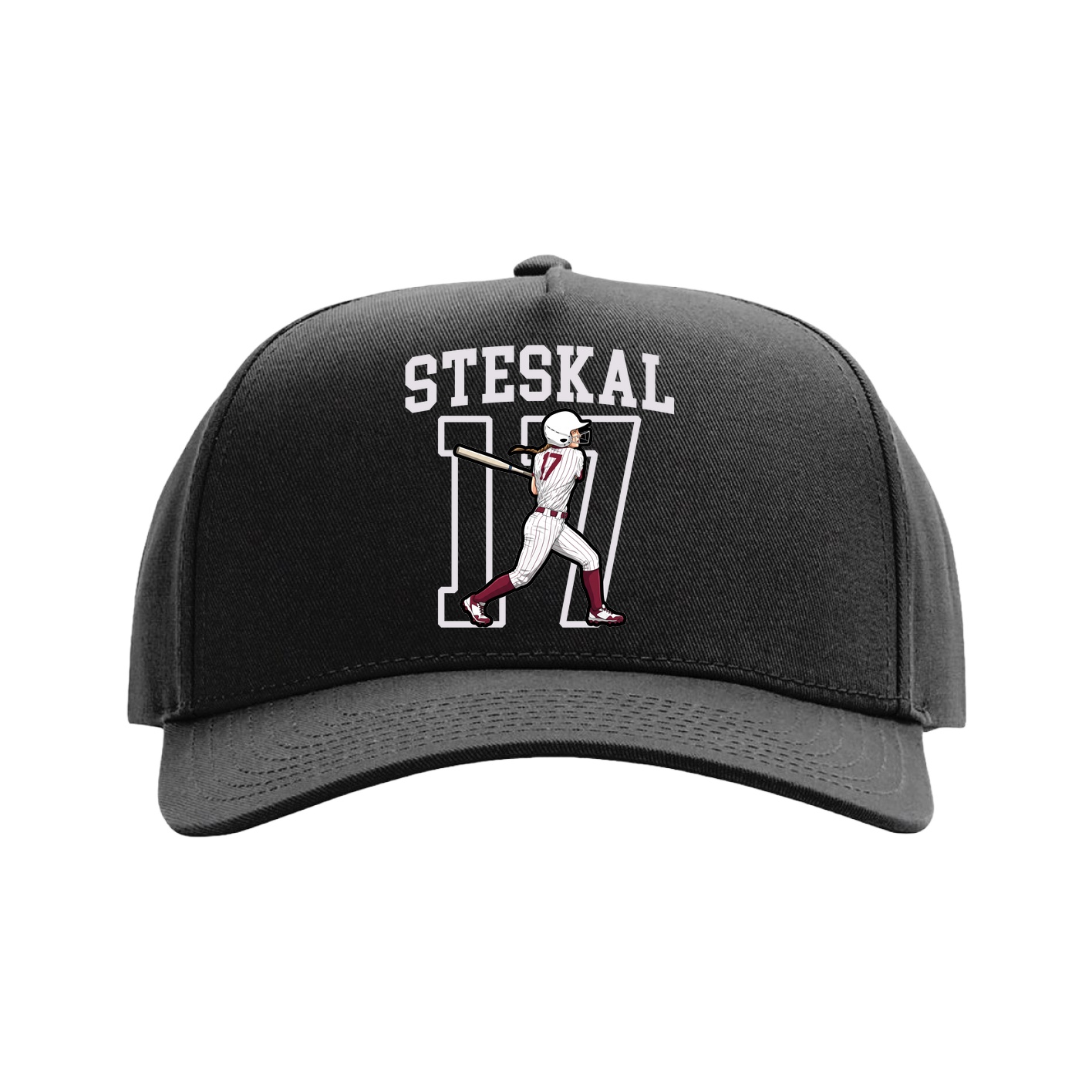 Full Fabric Five-Panel Champ Cap — Shirsey in Black