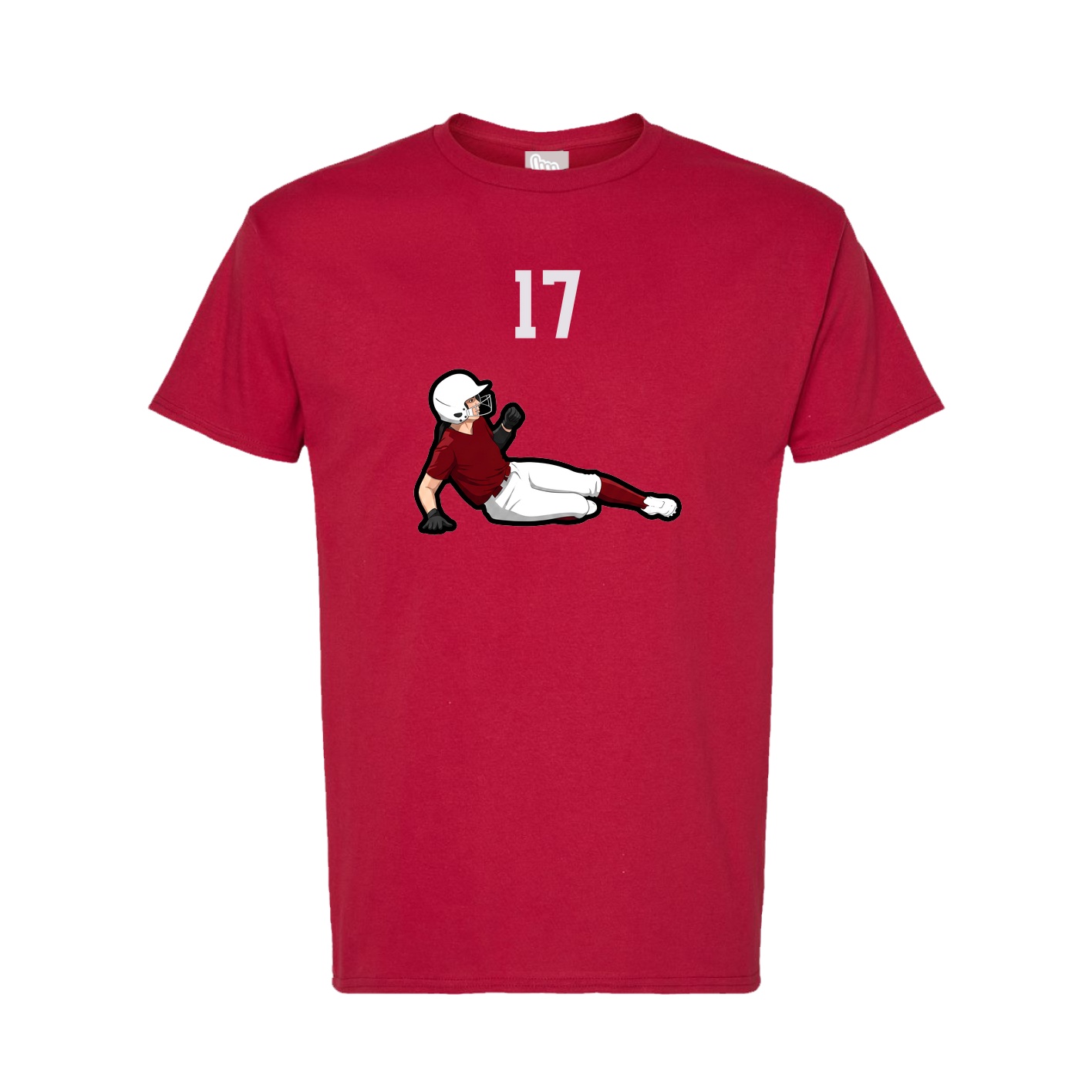Tee — Number Top in Crimson