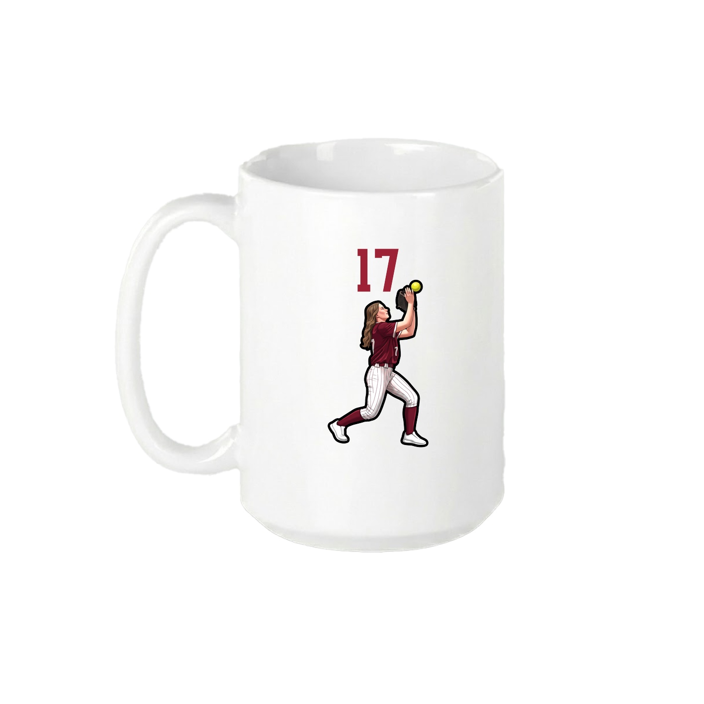 15oz Coffee Mug — Number Top in White