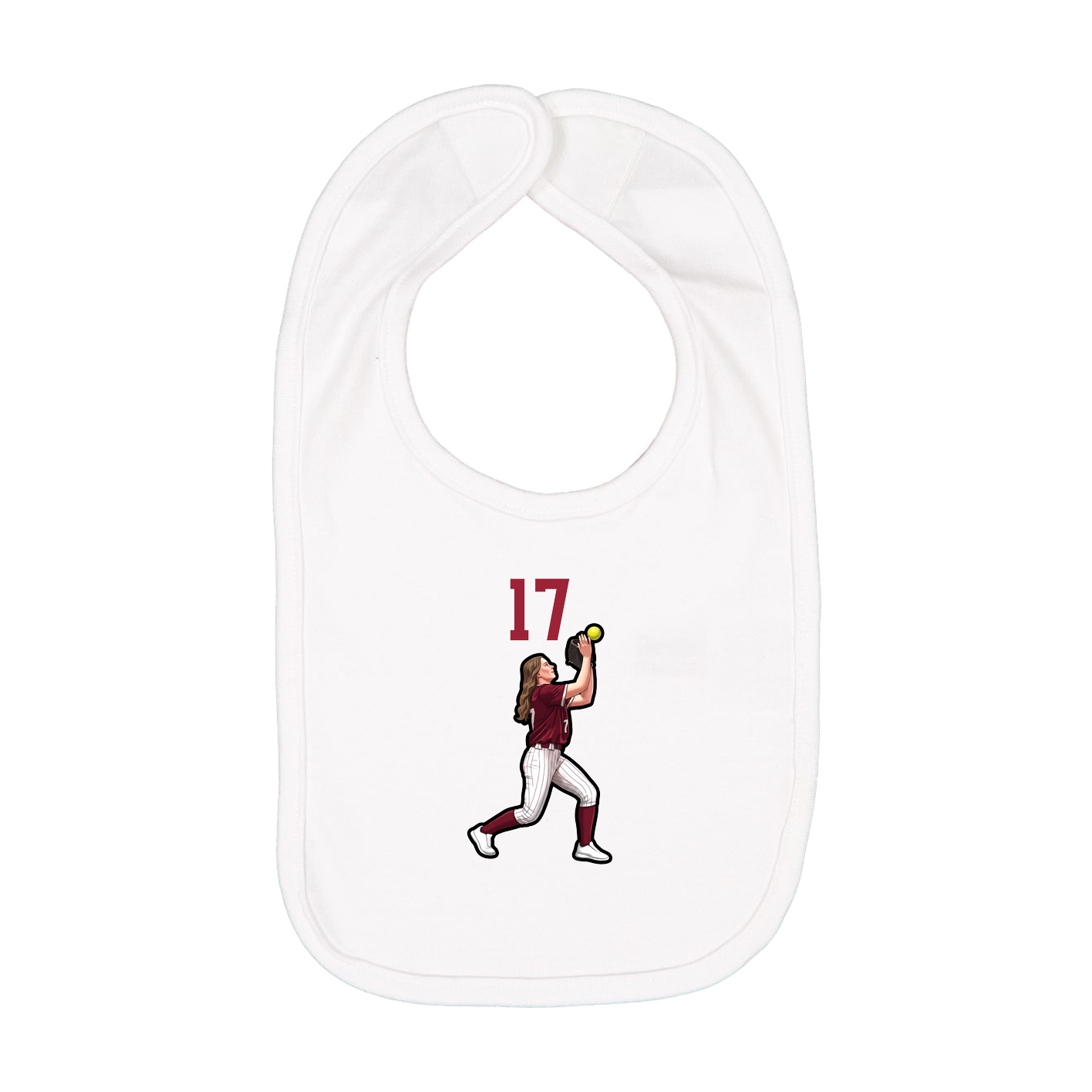 Infant Bib — Number Top in White