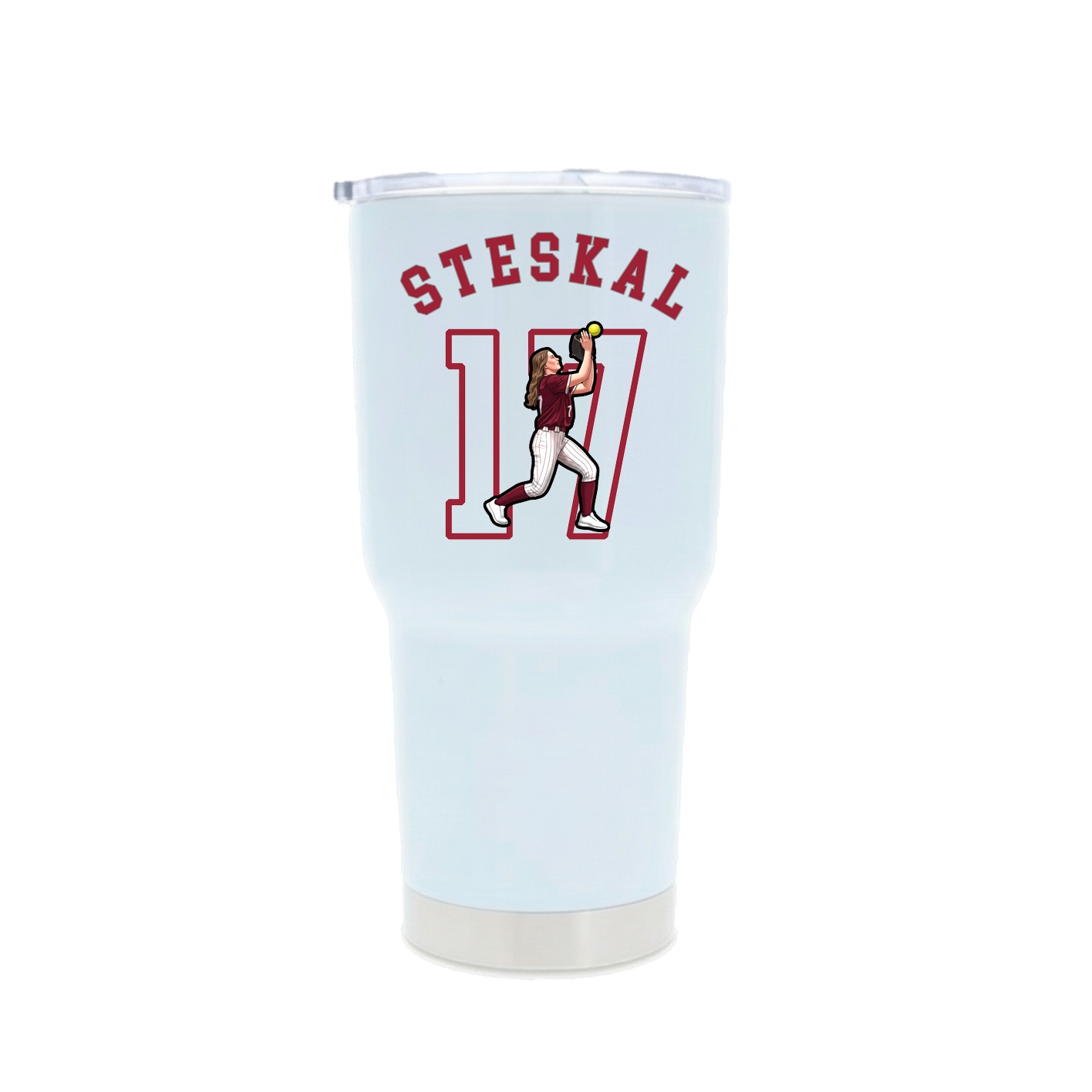 30oz Stainless Steel Tumbler — Shirsey Arch in White