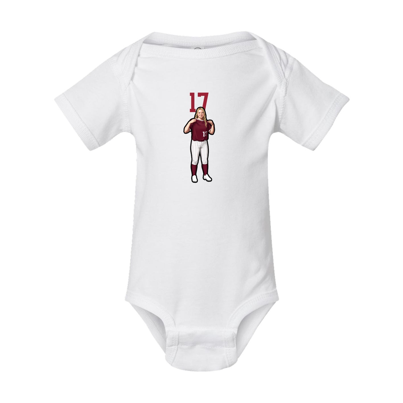 Baby Onesie — Number Top in White