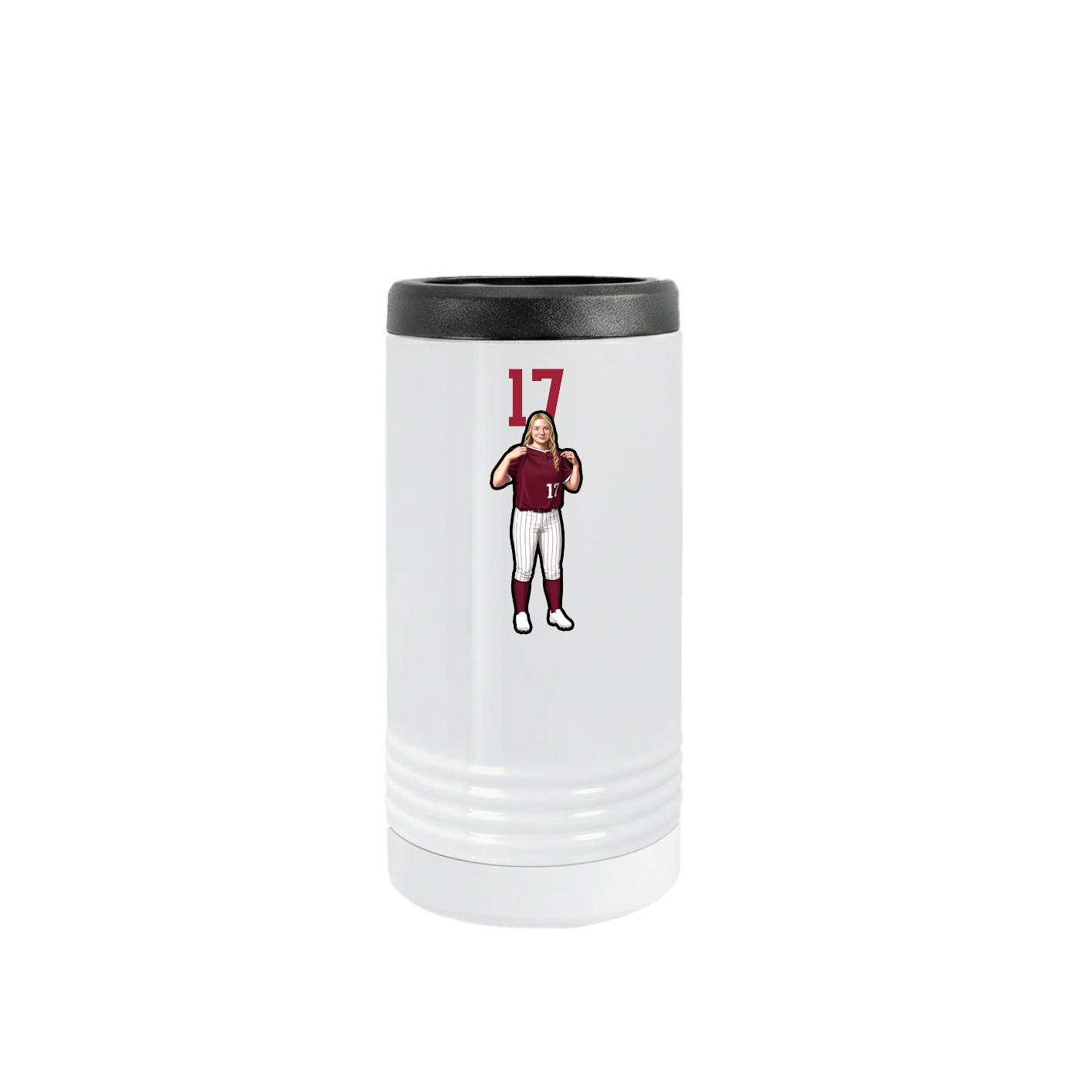 Slim Beverage Holder — Number Top in White