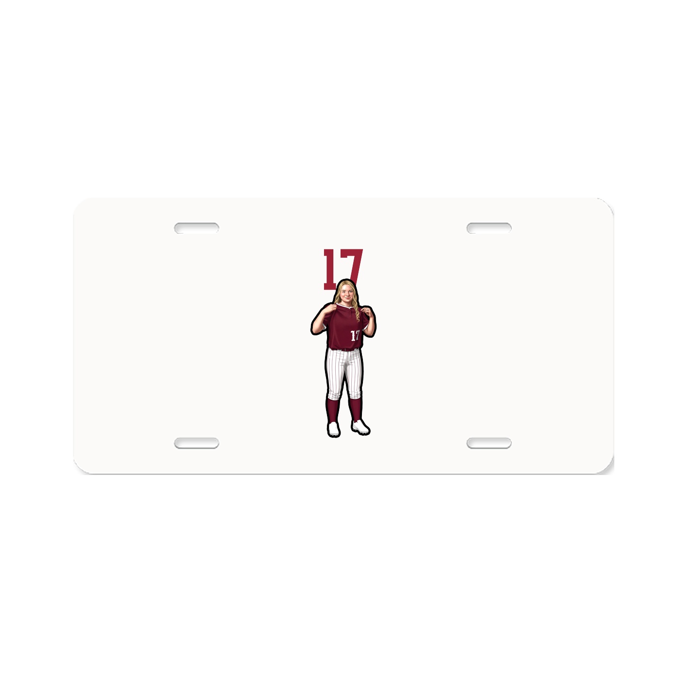 License Plate — Number Top in Classic