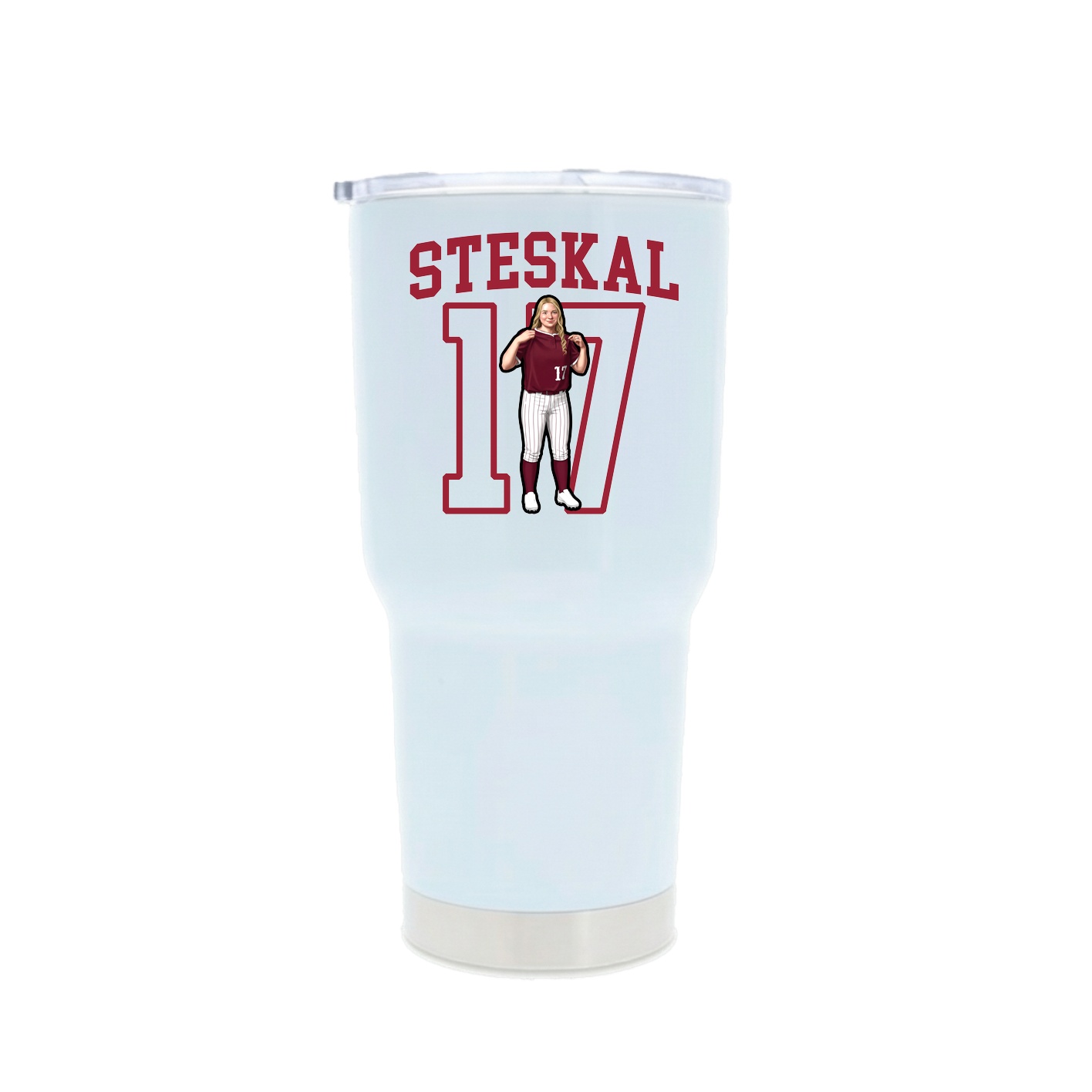 30oz Stainless Steel Tumbler — Shirsey in White