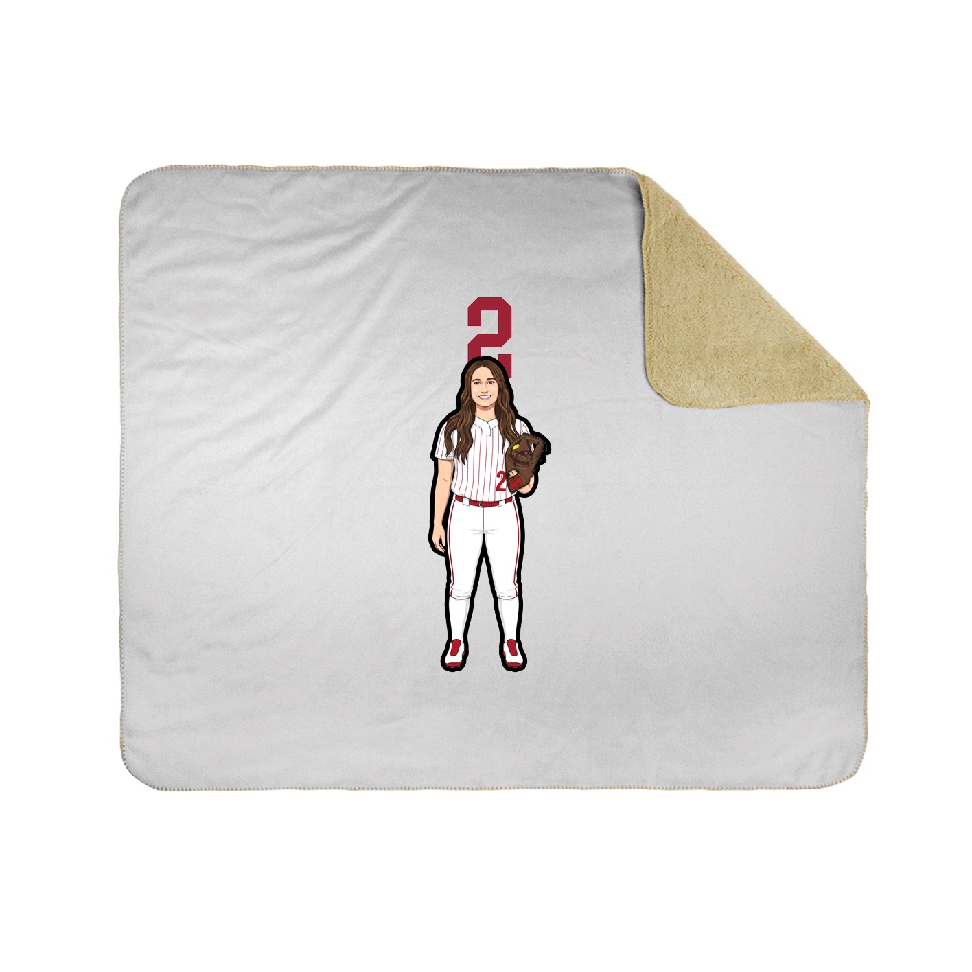 Throw Blanket — Number Top in White