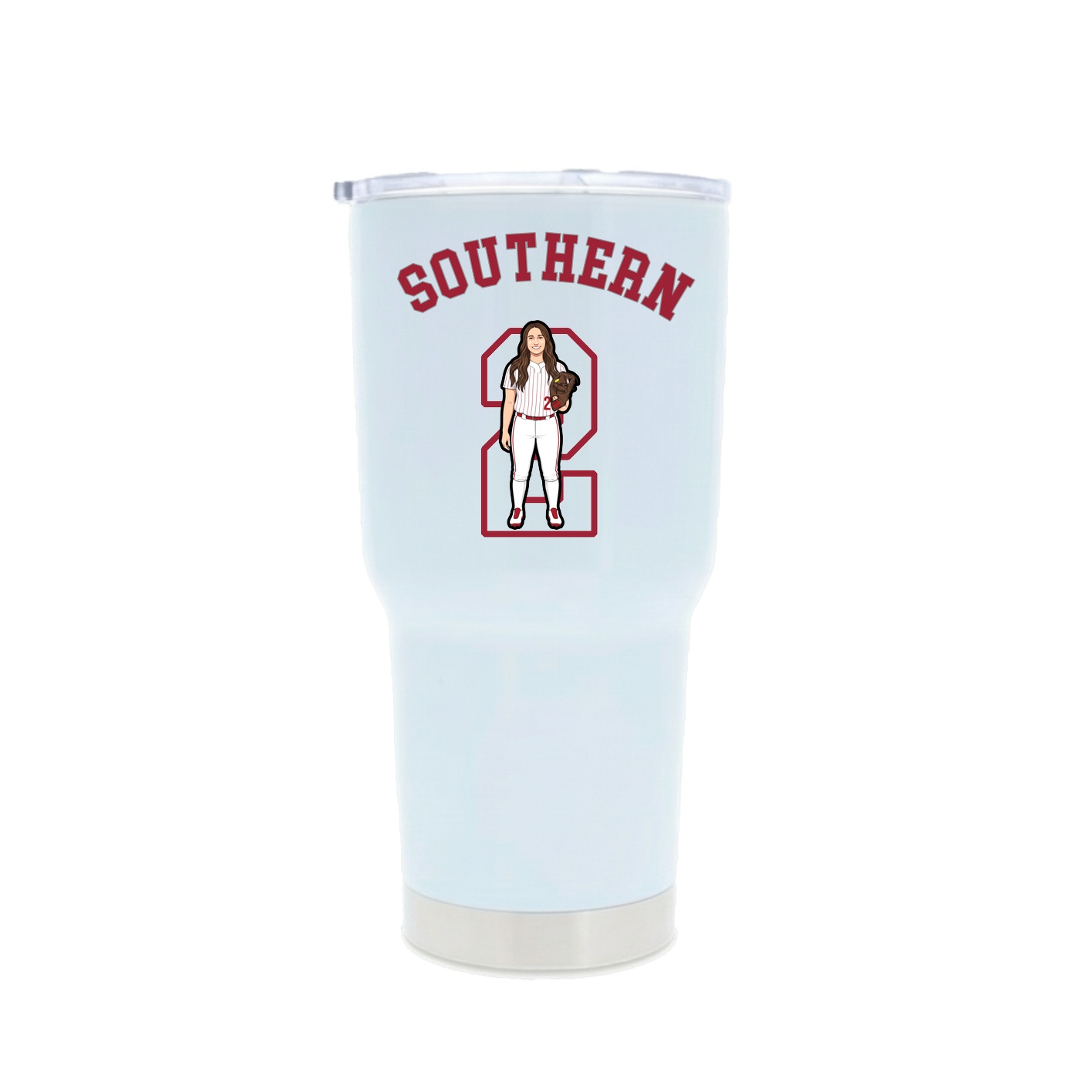 30oz Stainless Steel Tumbler — Shirsey Arch in White