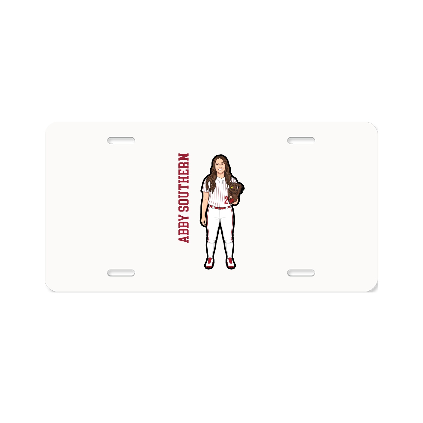 License Plate — Name Vertical in Classic