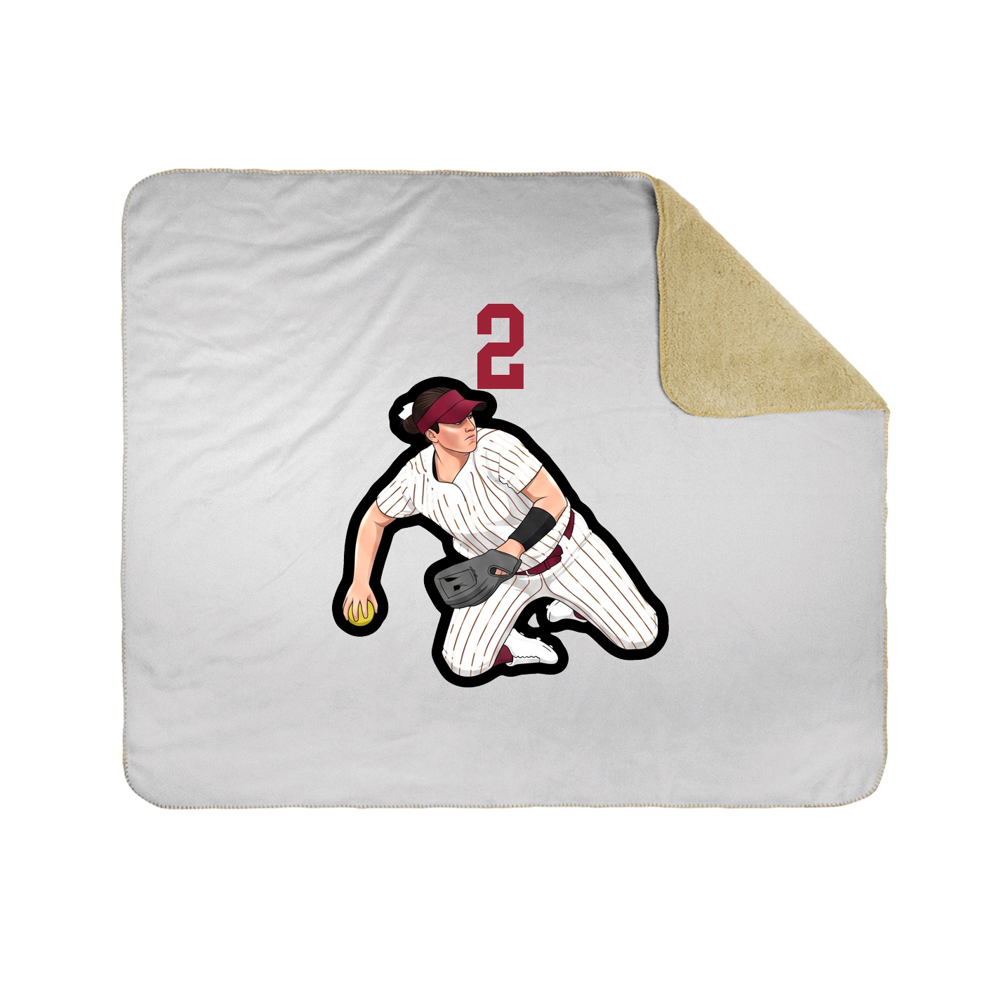 Throw Blanket — Number Top in White