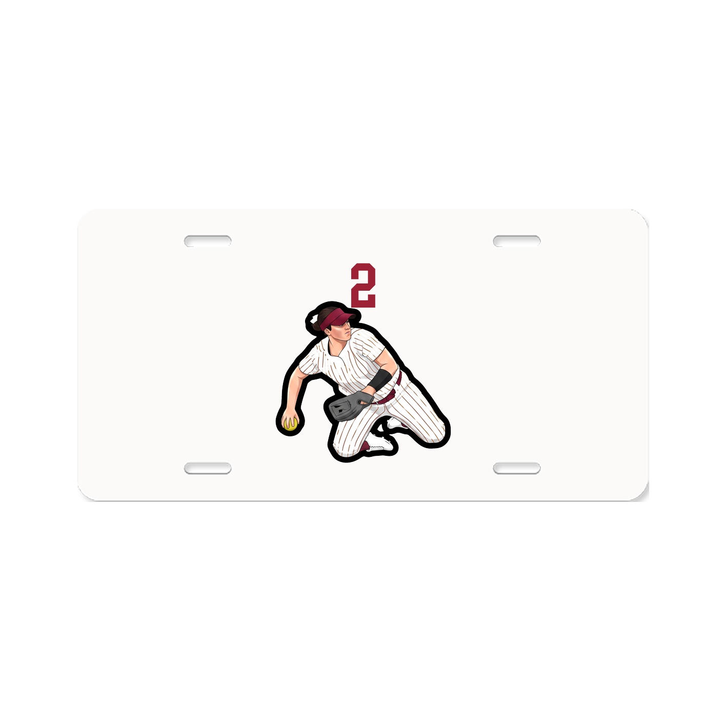 License Plate — Number Top in Classic