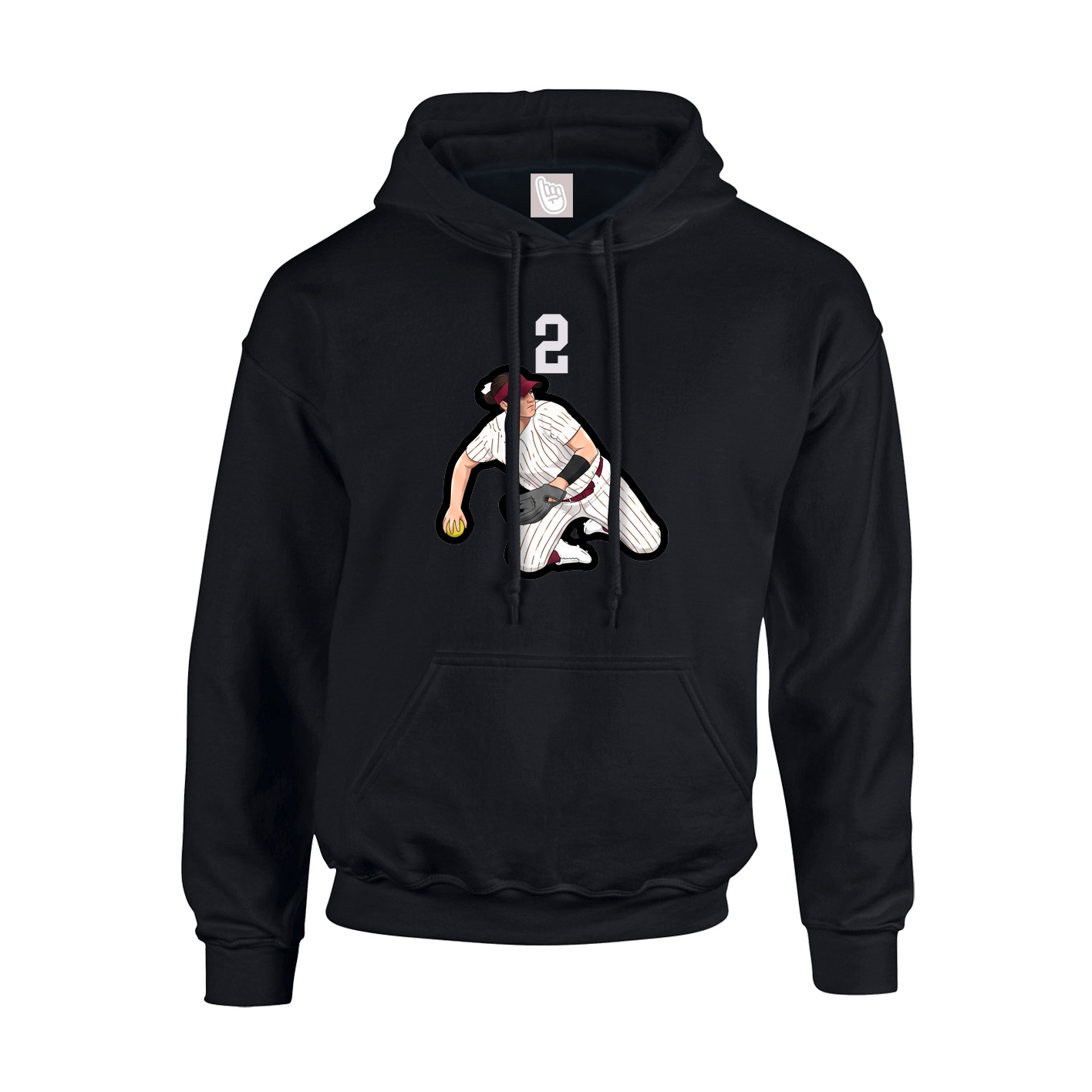 Hoodie — Number Top in Black