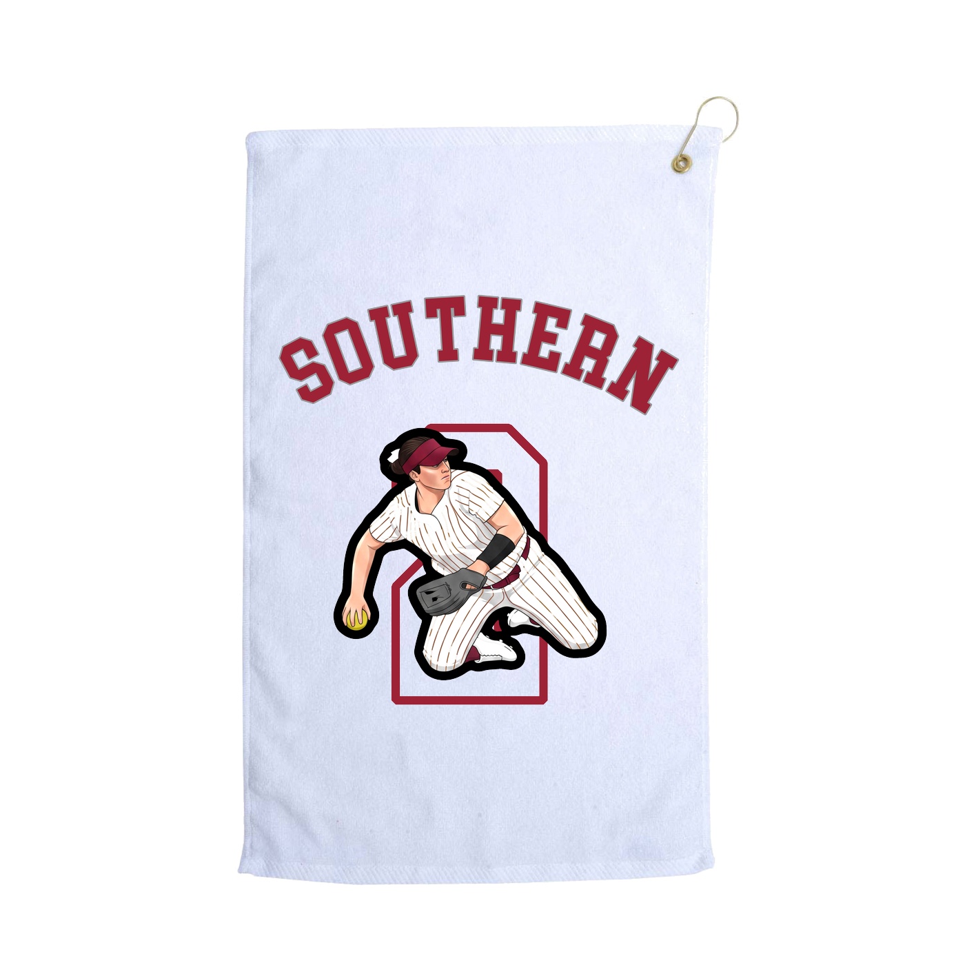 Golf Towel — Shirsey Arch in White