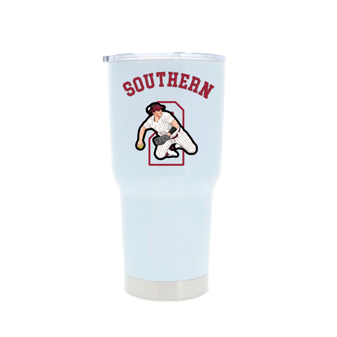 30oz Stainless Steel Tumbler — Shirsey Arch in White