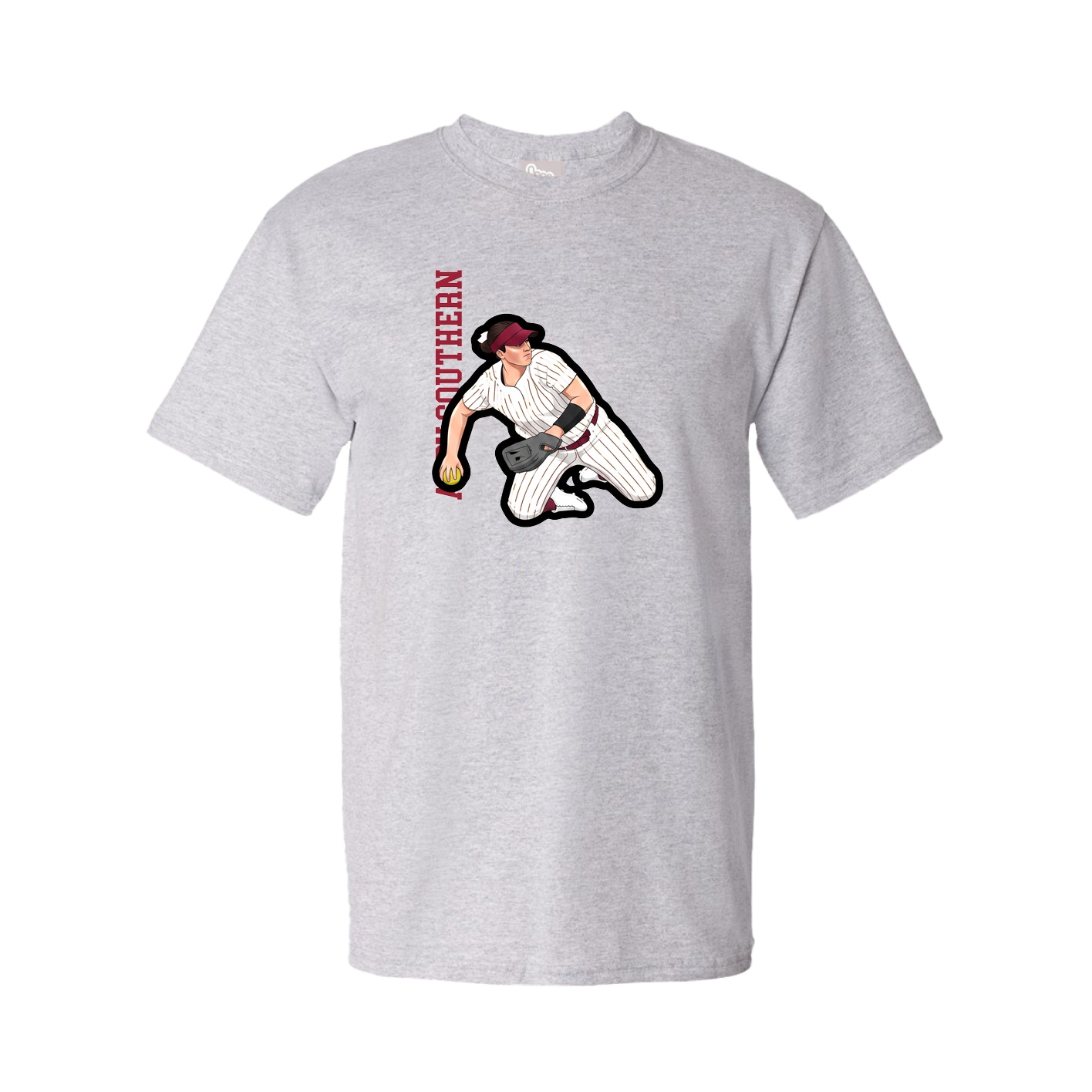 Youth Tee — Name Vertical in Grey