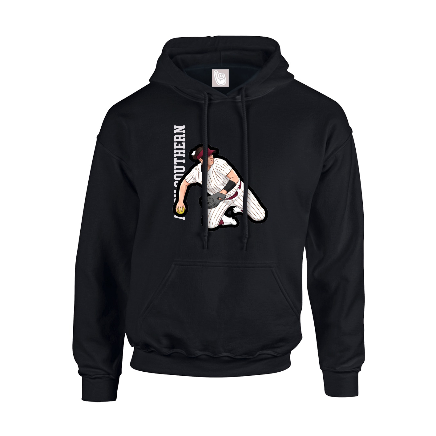 Youth Hoodie — Name Vertical in Black