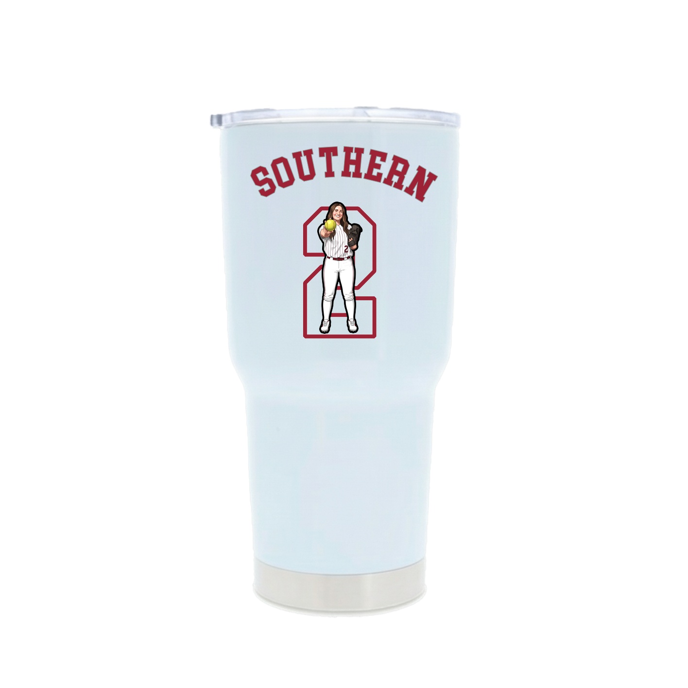 30oz Stainless Steel Tumbler — Shirsey Arch in White