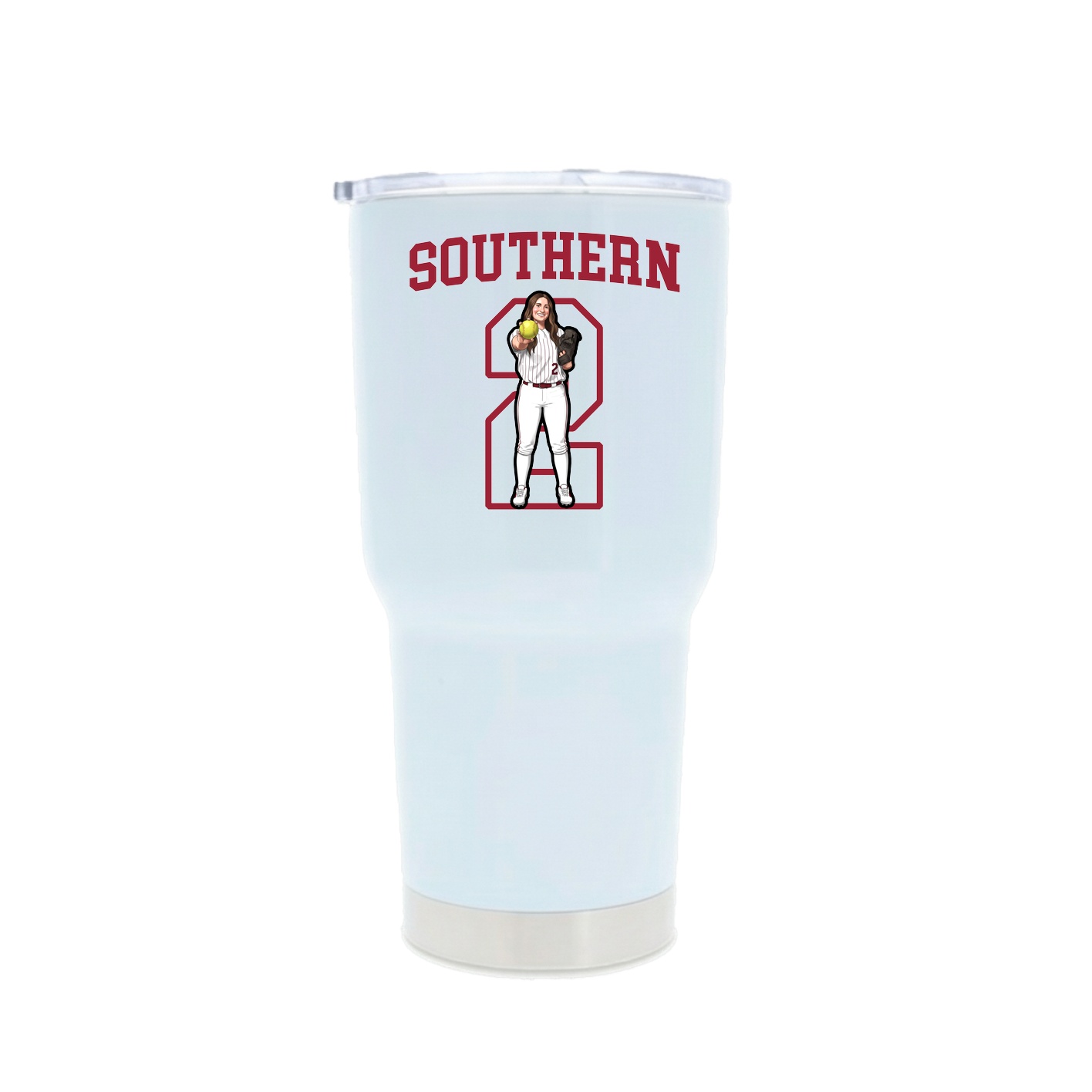 30oz Stainless Steel Tumbler — Shirsey in White