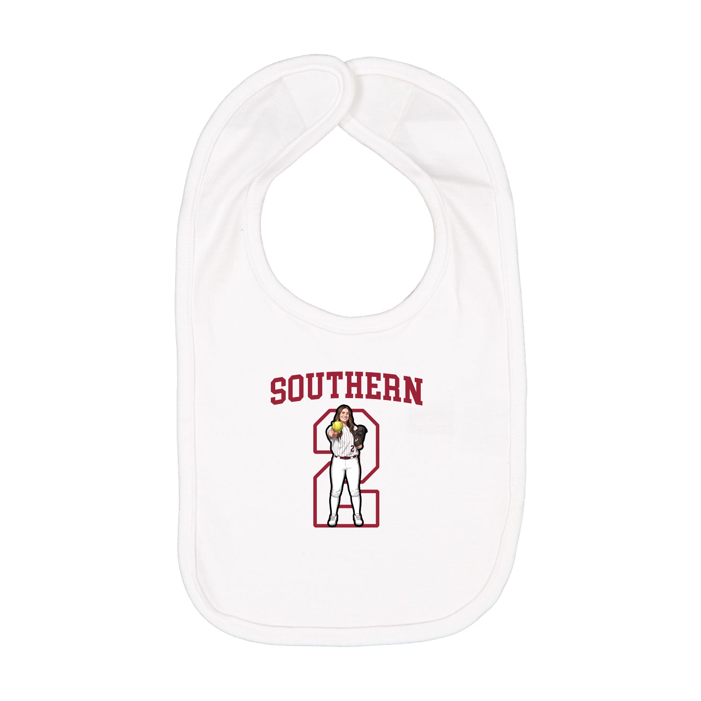 Infant Bib — Shirsey in White