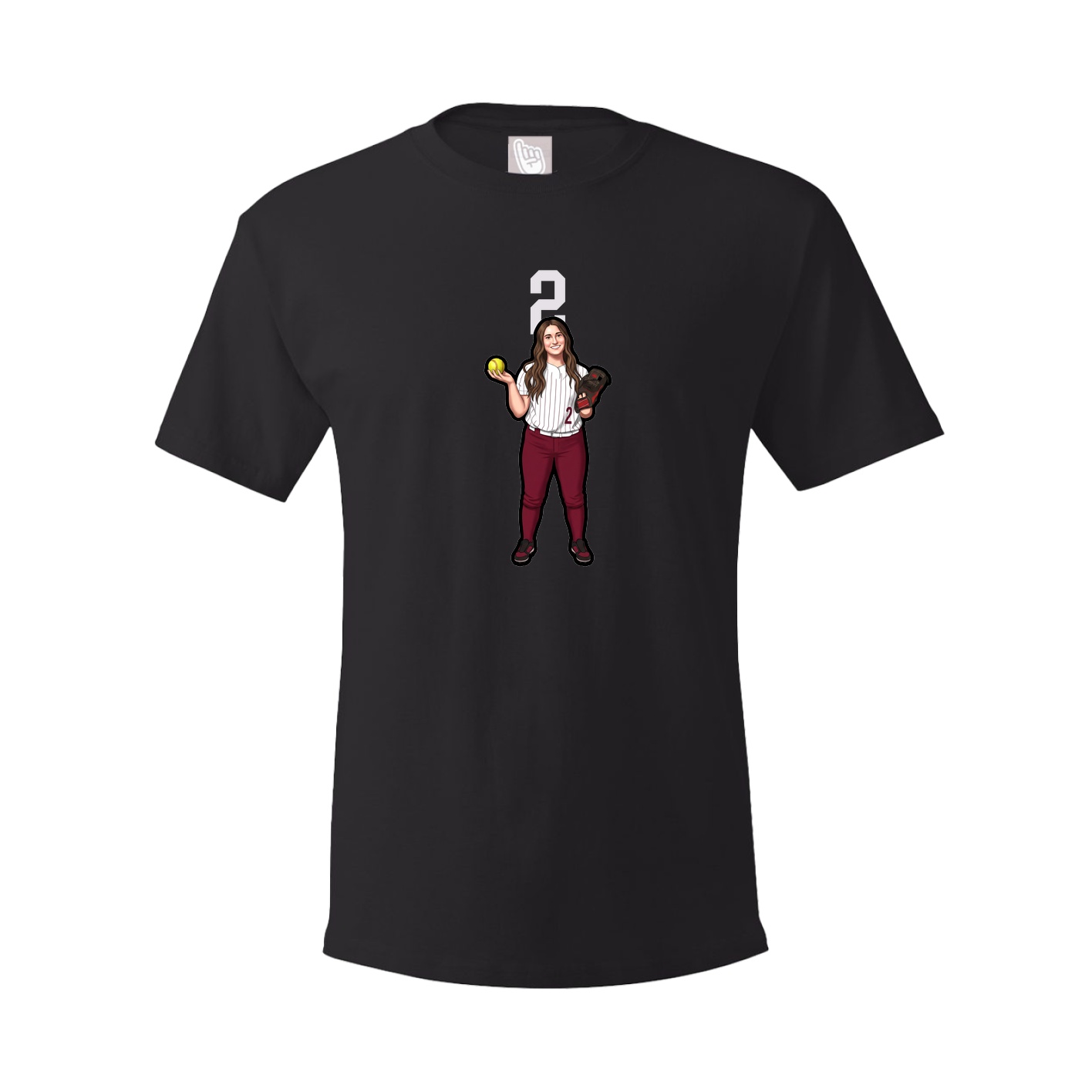 Tee — Number Top in Black