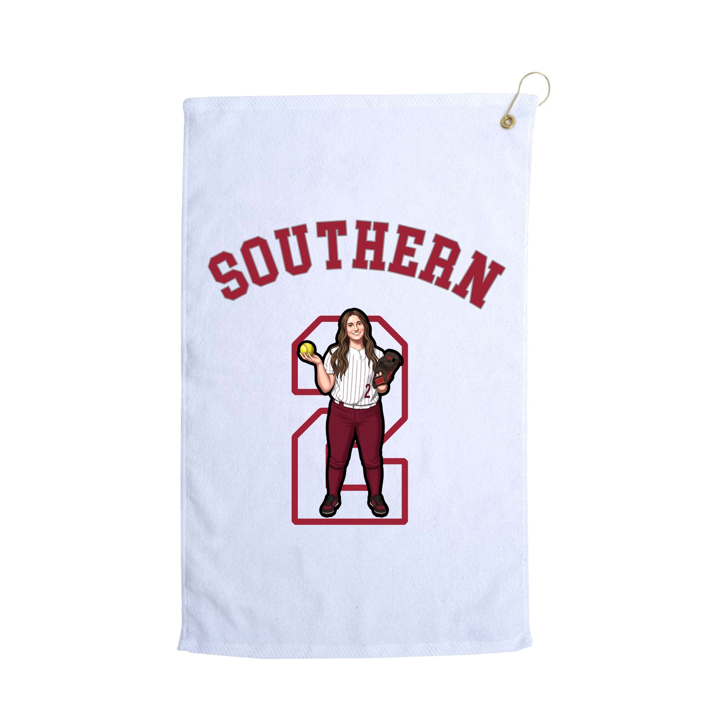 Golf Towel — Shirsey Arch in White