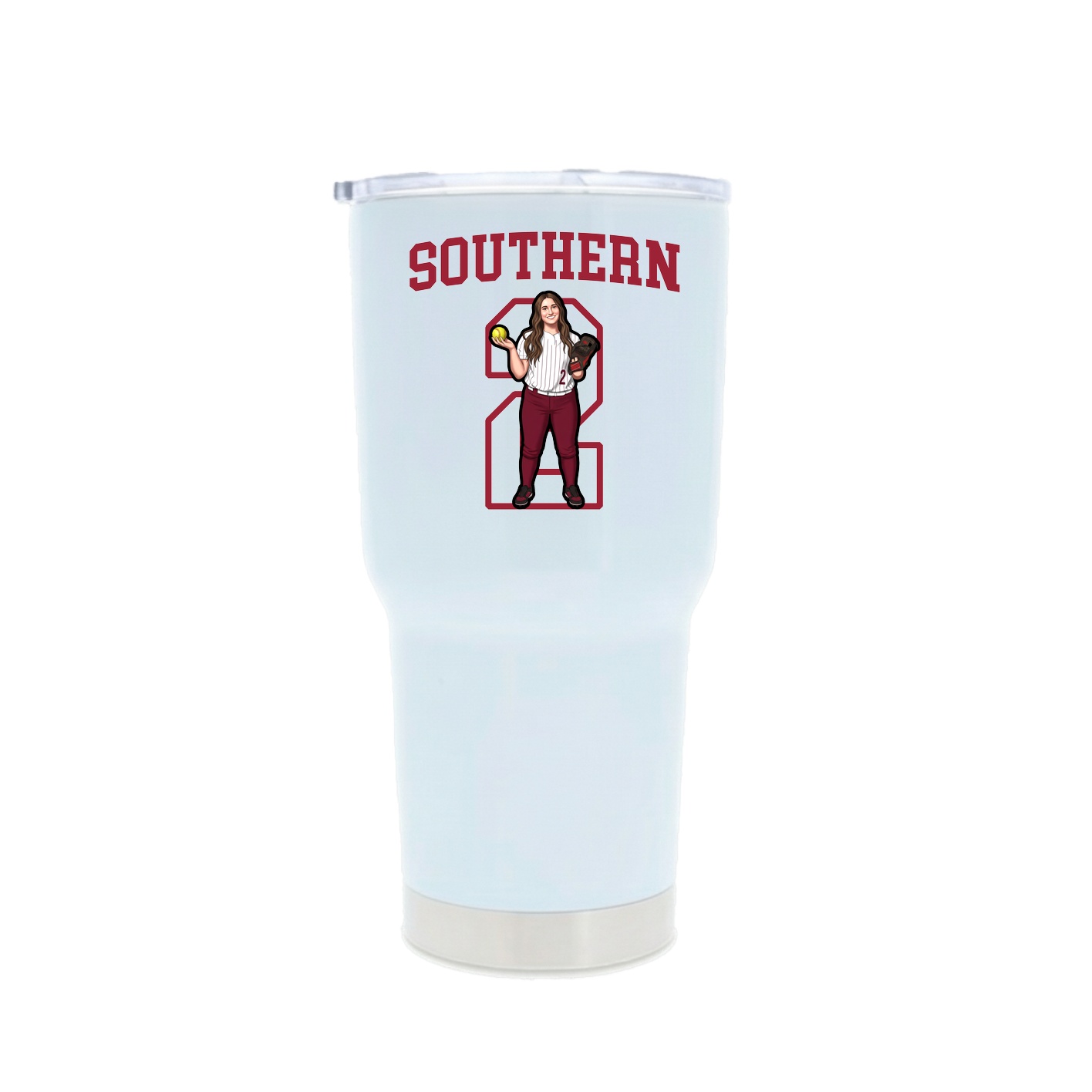 30oz Stainless Steel Tumbler — Shirsey in White