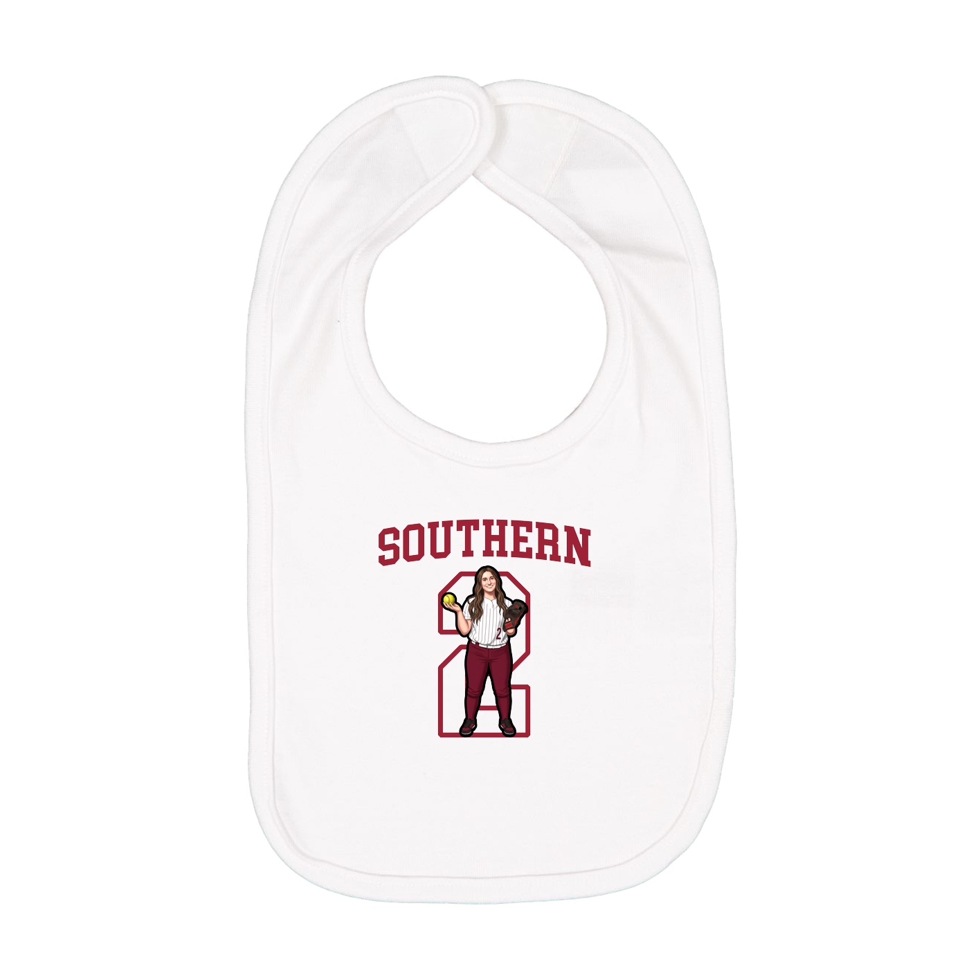 Infant Bib — Shirsey in White