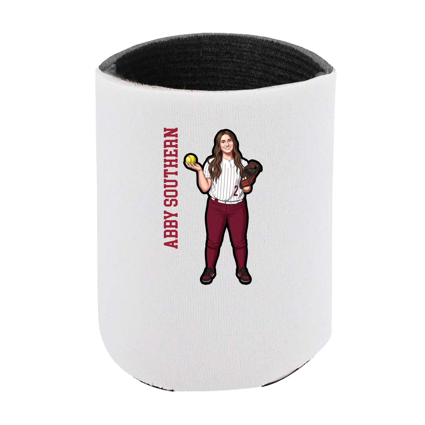 Can Holder — Name Vertical in White