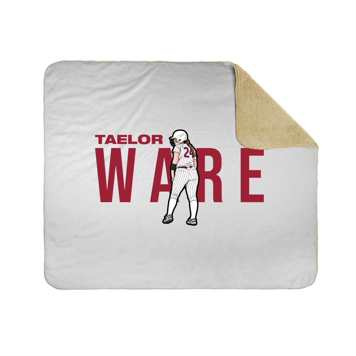 Throw Blanket — Player Name in White