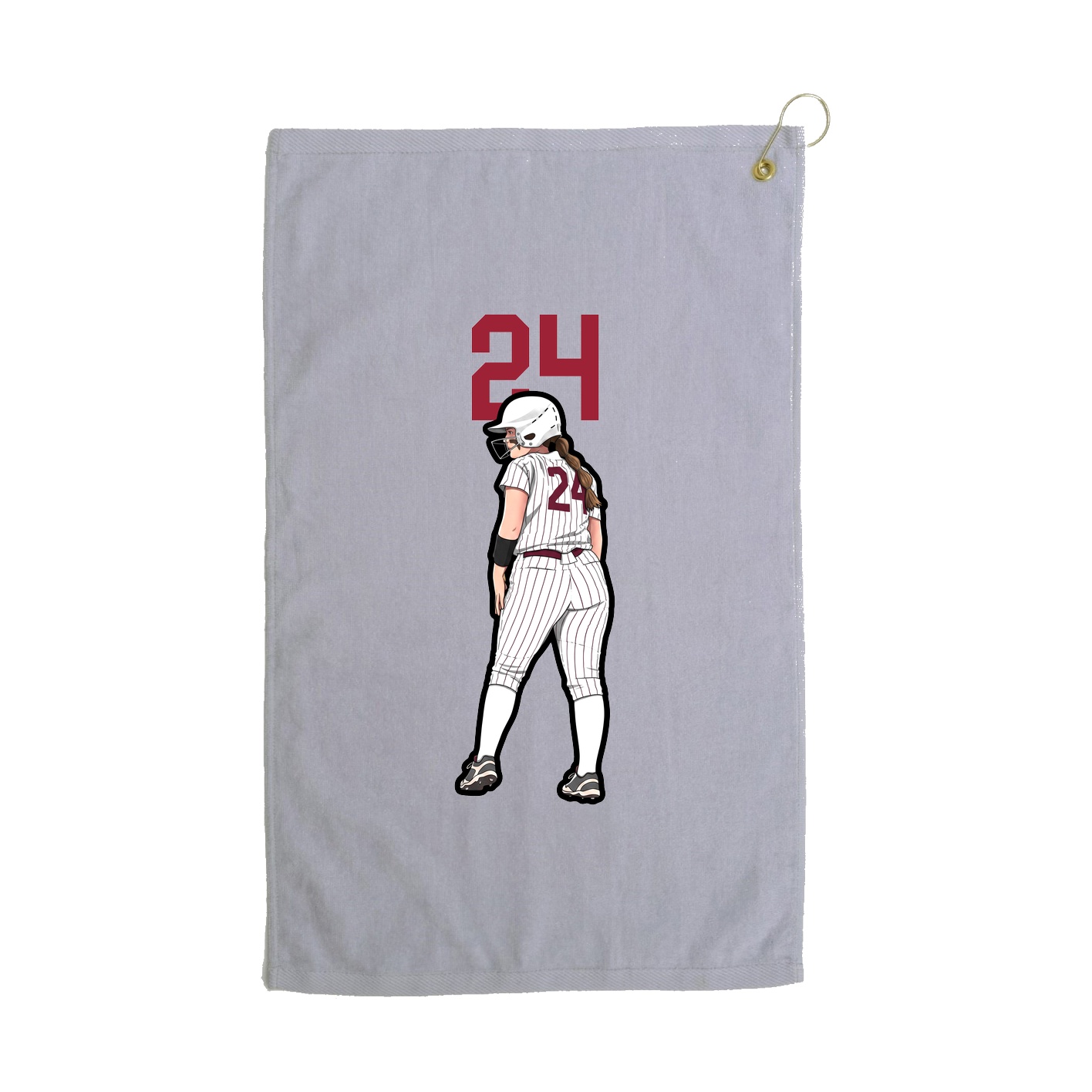Golf Towel — Number Top in Grey