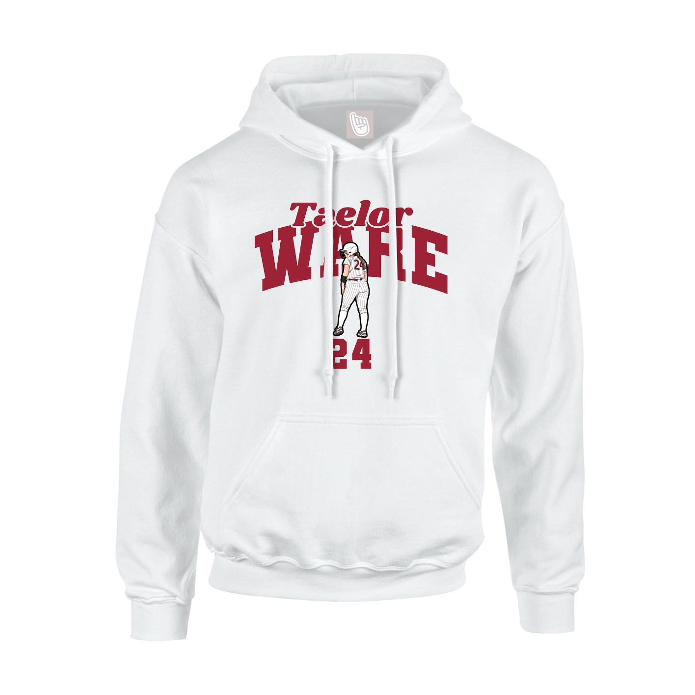 Hoodie — Signature Arch in White