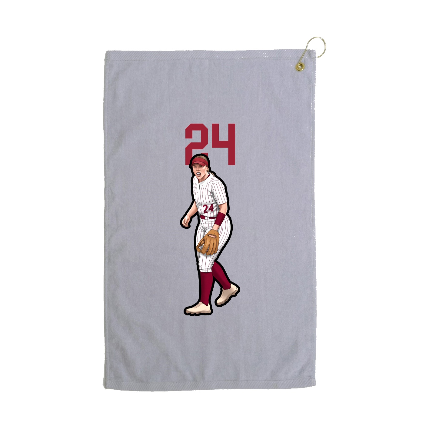 Golf Towel — Number Top in Grey