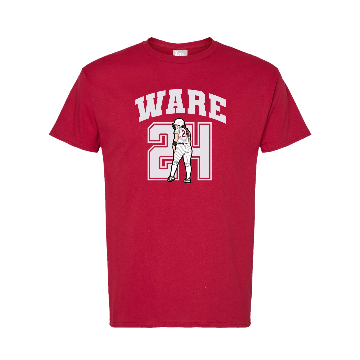 Tee — Number in Crimson