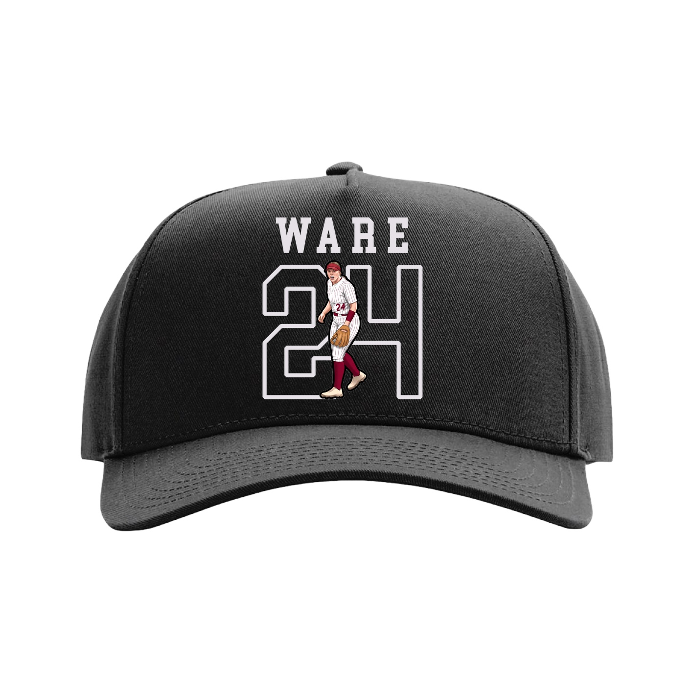 Full Fabric Five-Panel Champ Cap — Shirsey in Black
