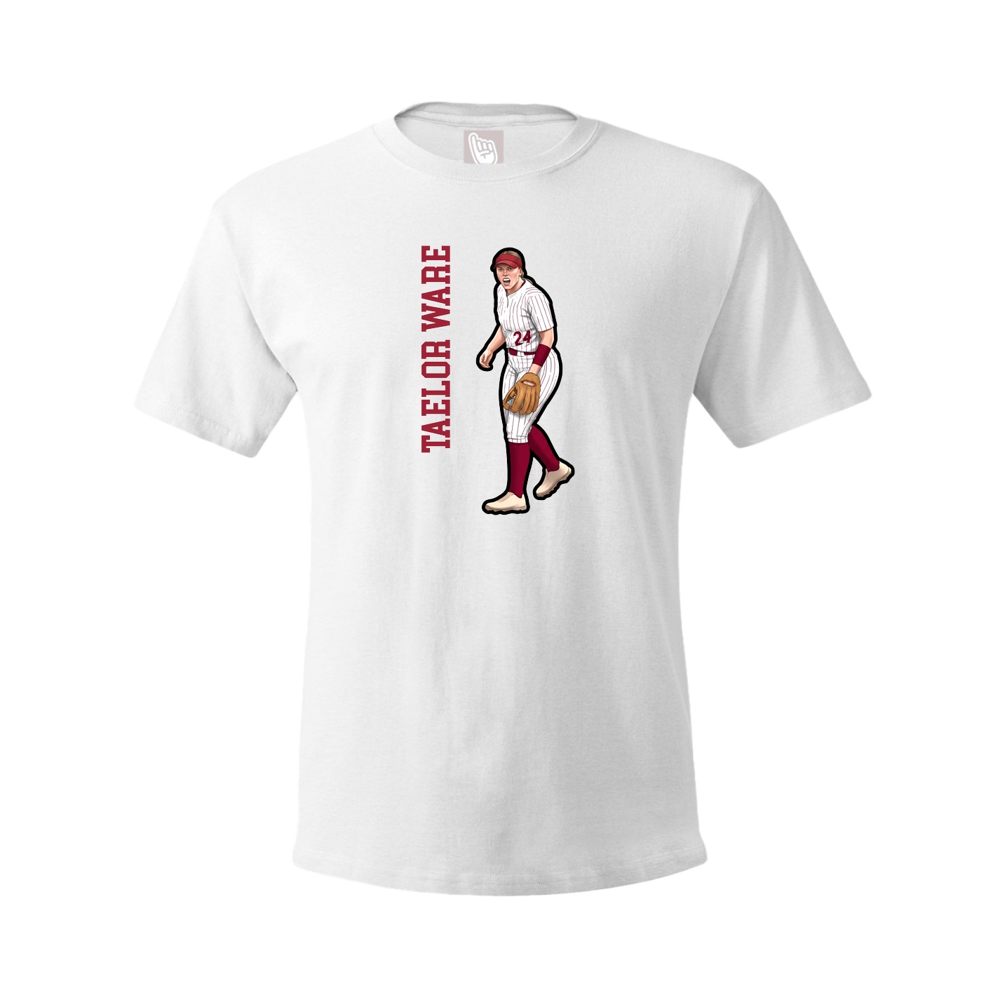 Youth Tee — Name Vertical in White