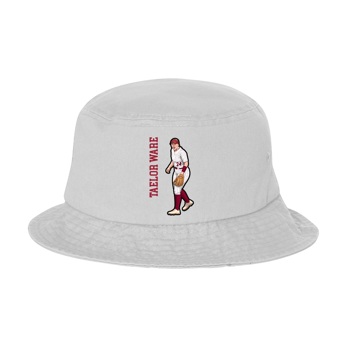 Bucket Cap — Name Vertical in White