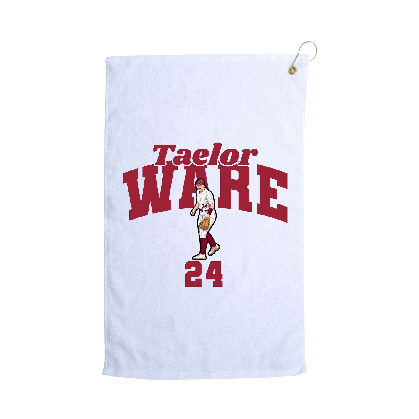 Golf Towel — Signature Arch in White